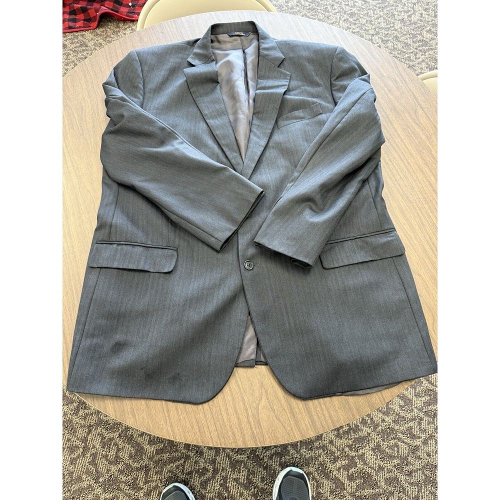 Brooks Brothers Saxxon Blazer Mens Gray 1818 Madison‎ Wool Jacket 48L